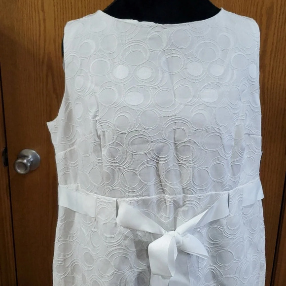 Jessica Howard woman white sleeveless circle pattern embroidered dress NWT - Picture 2 of 7